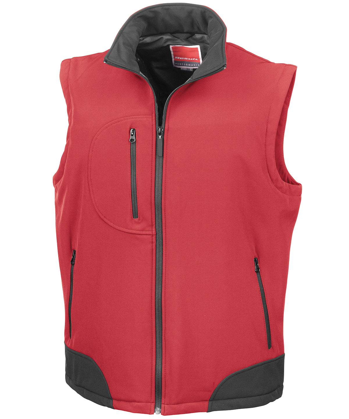 Red/Black - Softshell bodywarmer - GarmentEmbroidery