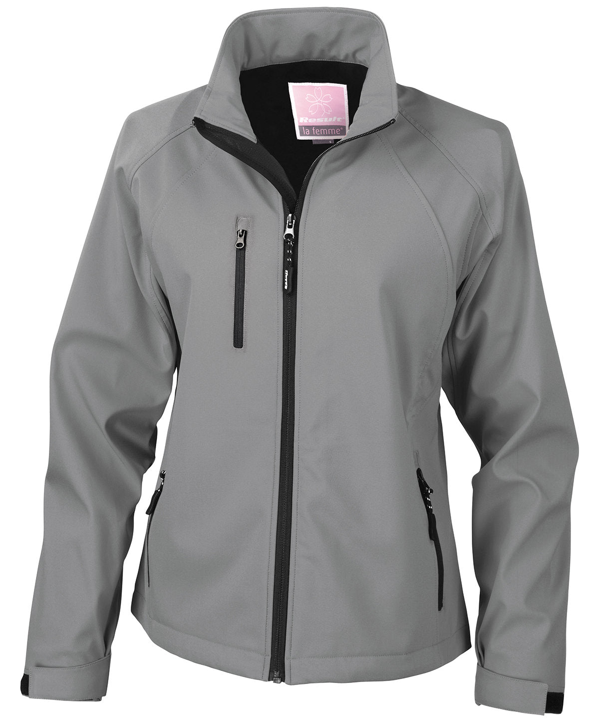 Silver Grey - Women's baselayer softshell jacket - GarmentEmbroidery