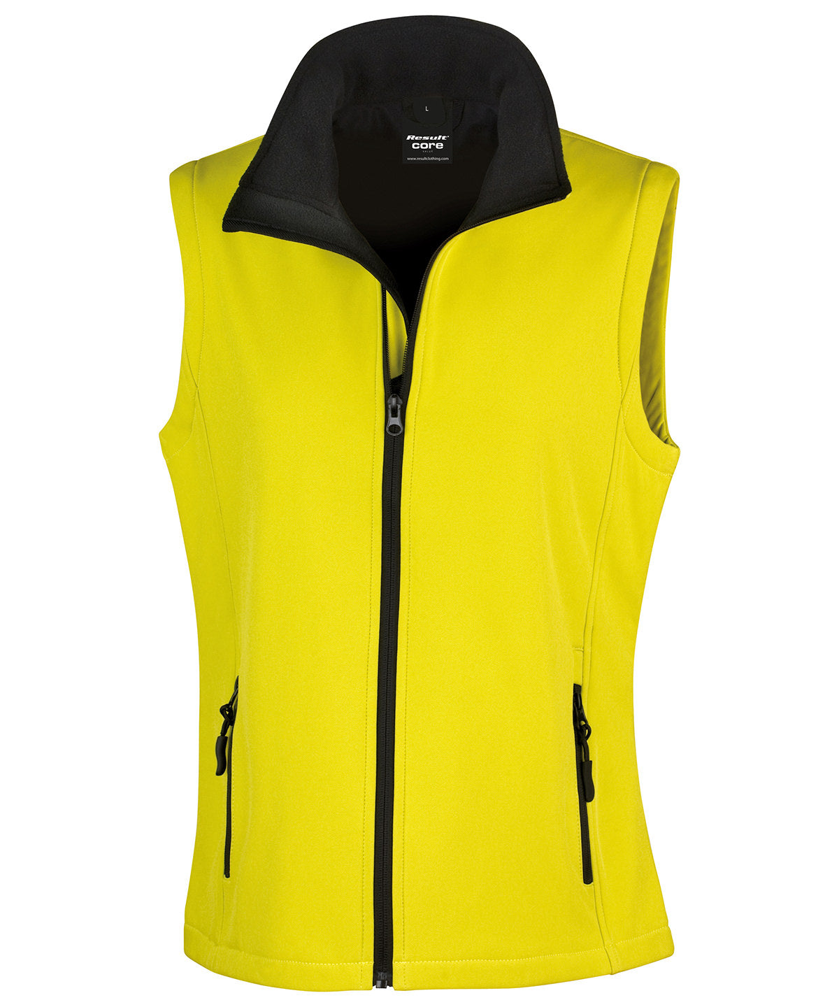 Yellow/Black - Women's printable softshell bodywarmer - GarmentEmbroidery