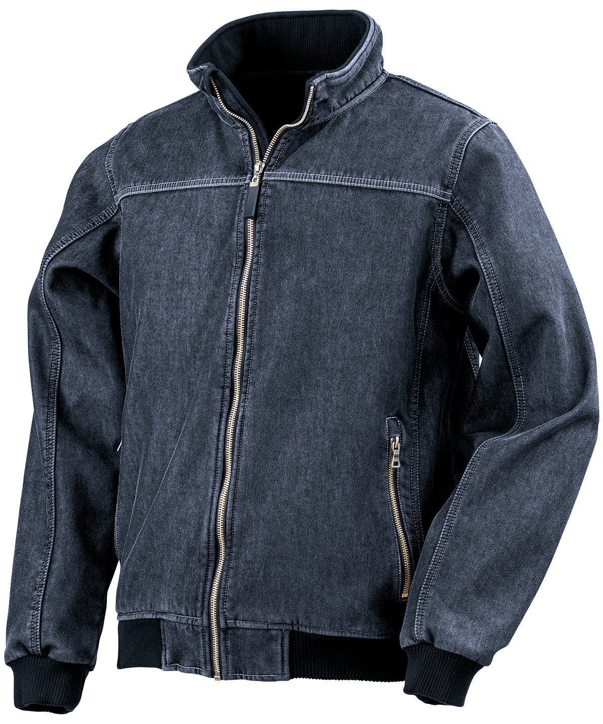 Washed Blue - Stonewash denim softshell - GarmentEmbroidery