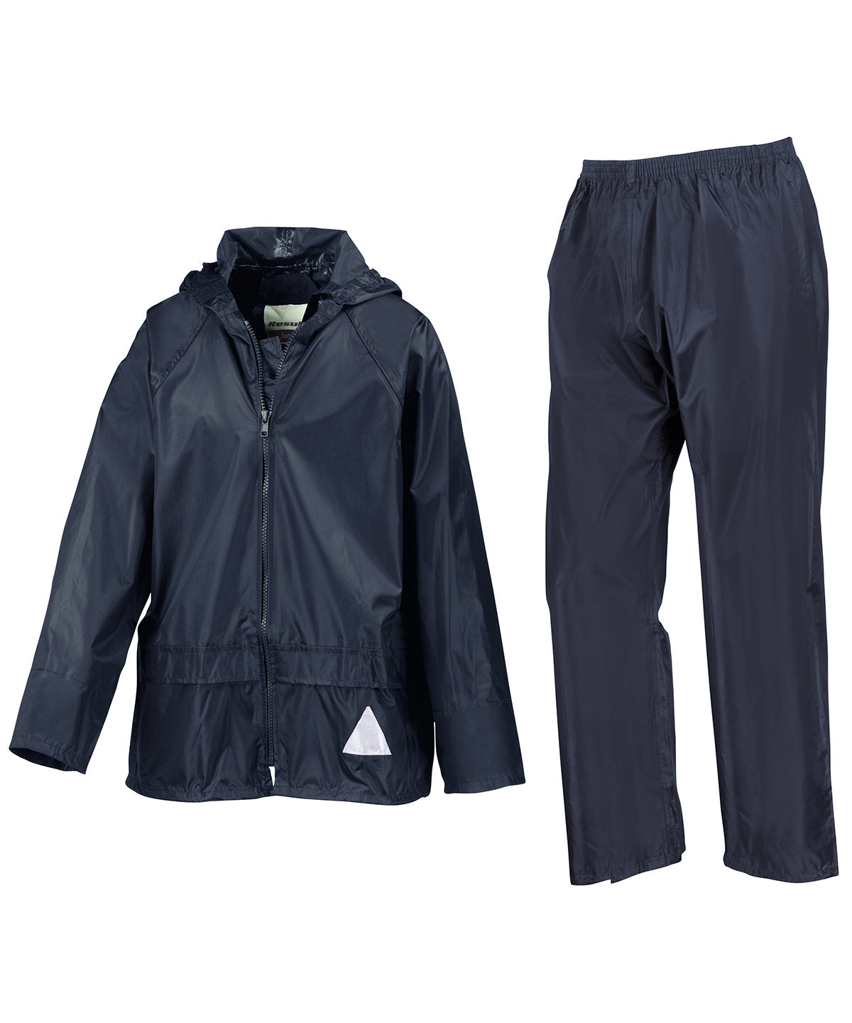 Navy - Junior waterproof jacket and trouser set - GarmentEmbroidery