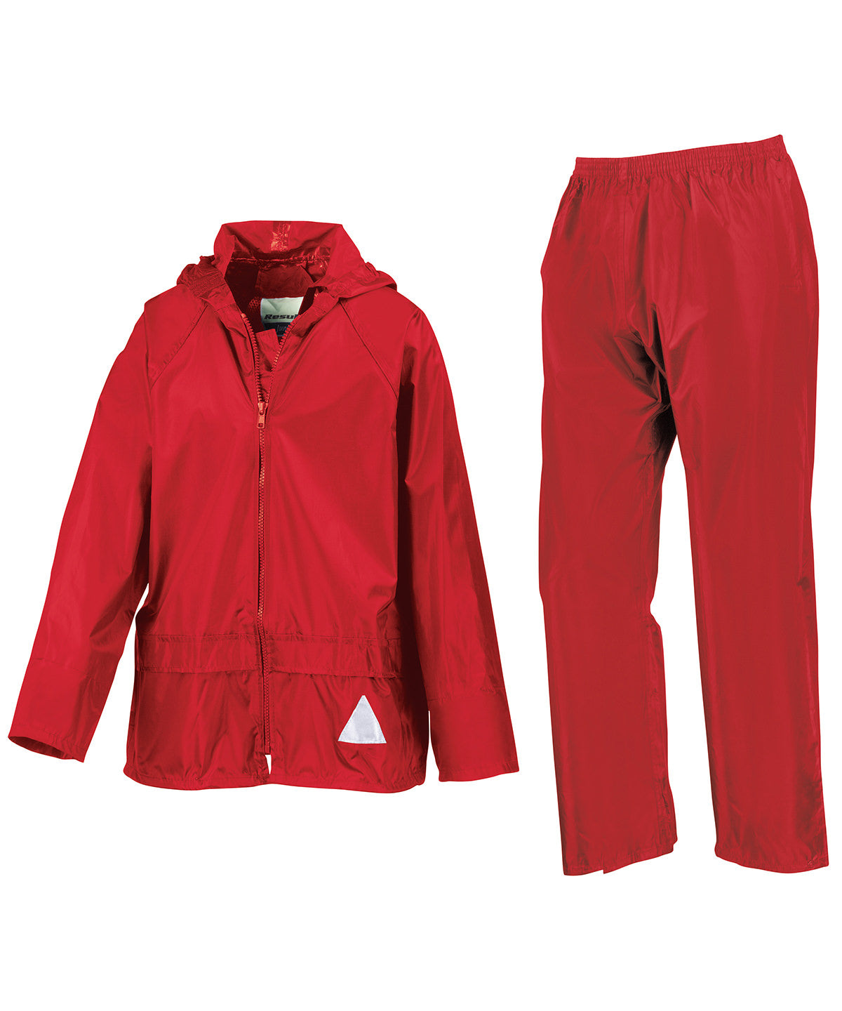 Red - Junior waterproof jacket and trouser set - GarmentEmbroidery