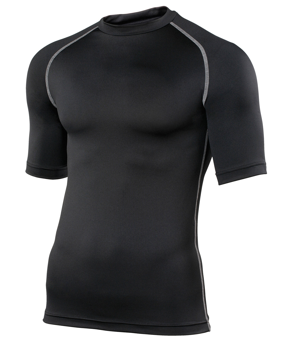 Black - Rhino baselayer short sleeve - GarmentEmbroidery