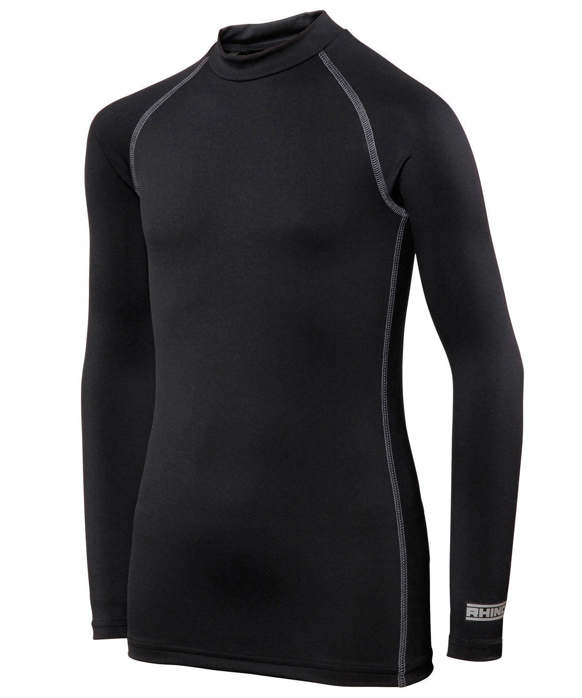 Black - Rhino baselayer long sleeve - juniors - GarmentEmbroidery