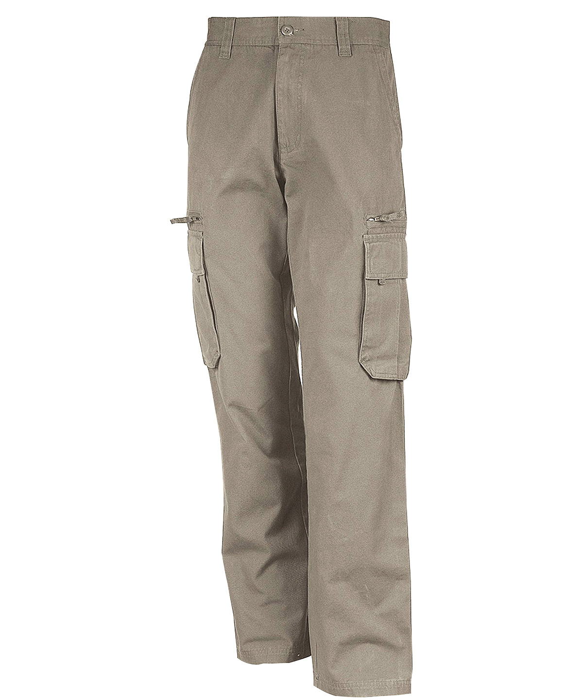 Beige - Multi pocket trousers - GarmentEmbroidery