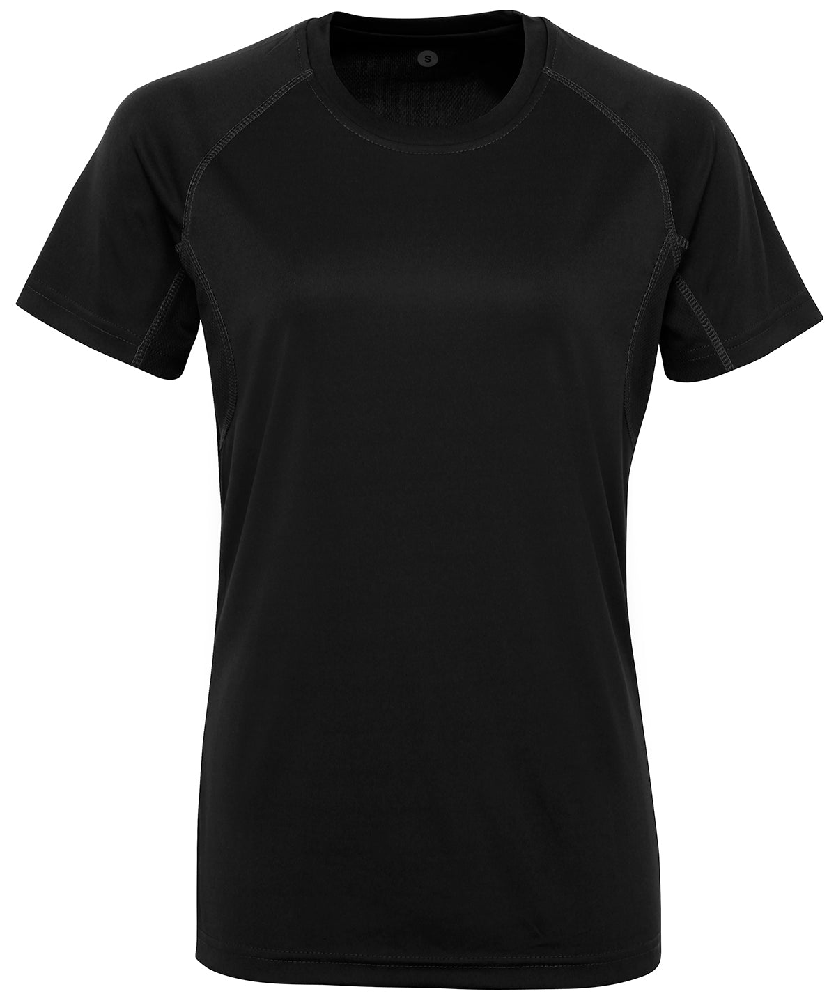 Black - Women's TriDri® panelled tech tee - GarmentEmbroidery