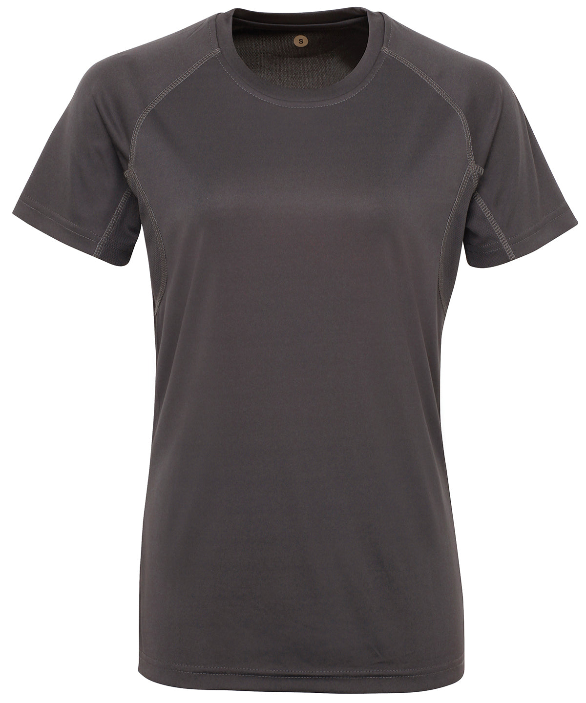 Charcoal - Women's TriDri® panelled tech tee - GarmentEmbroidery