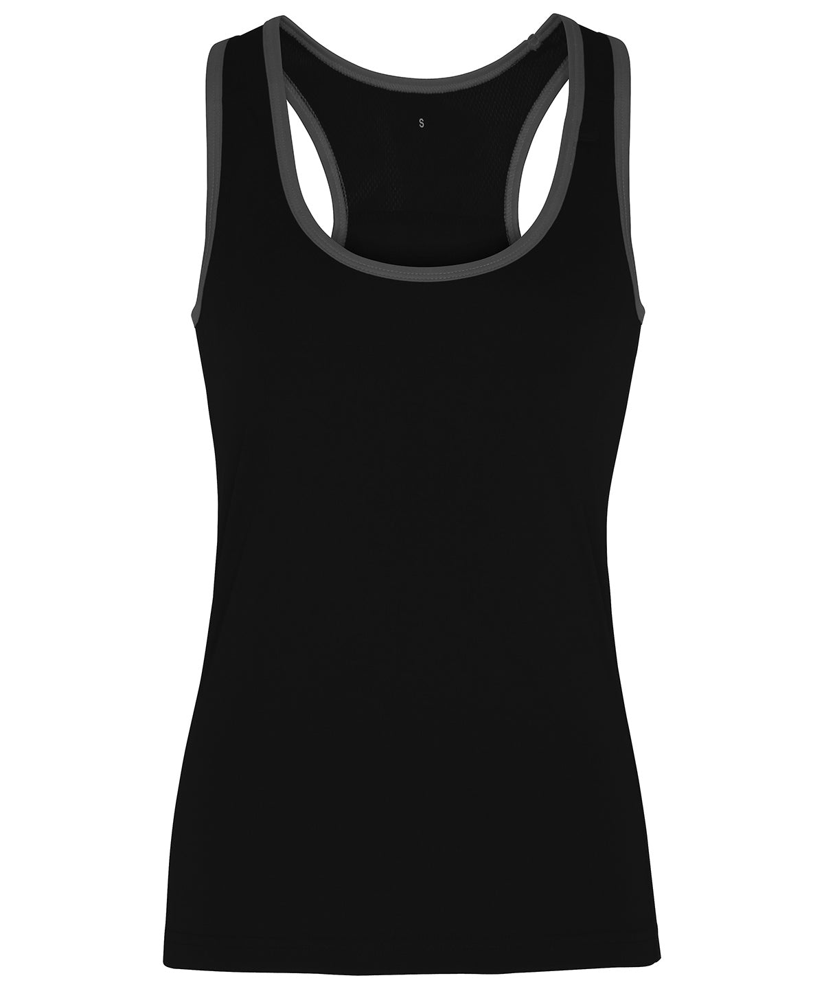 Black/Charcoal - Women's TriDri® panelled fitness vest - GarmentEmbroidery