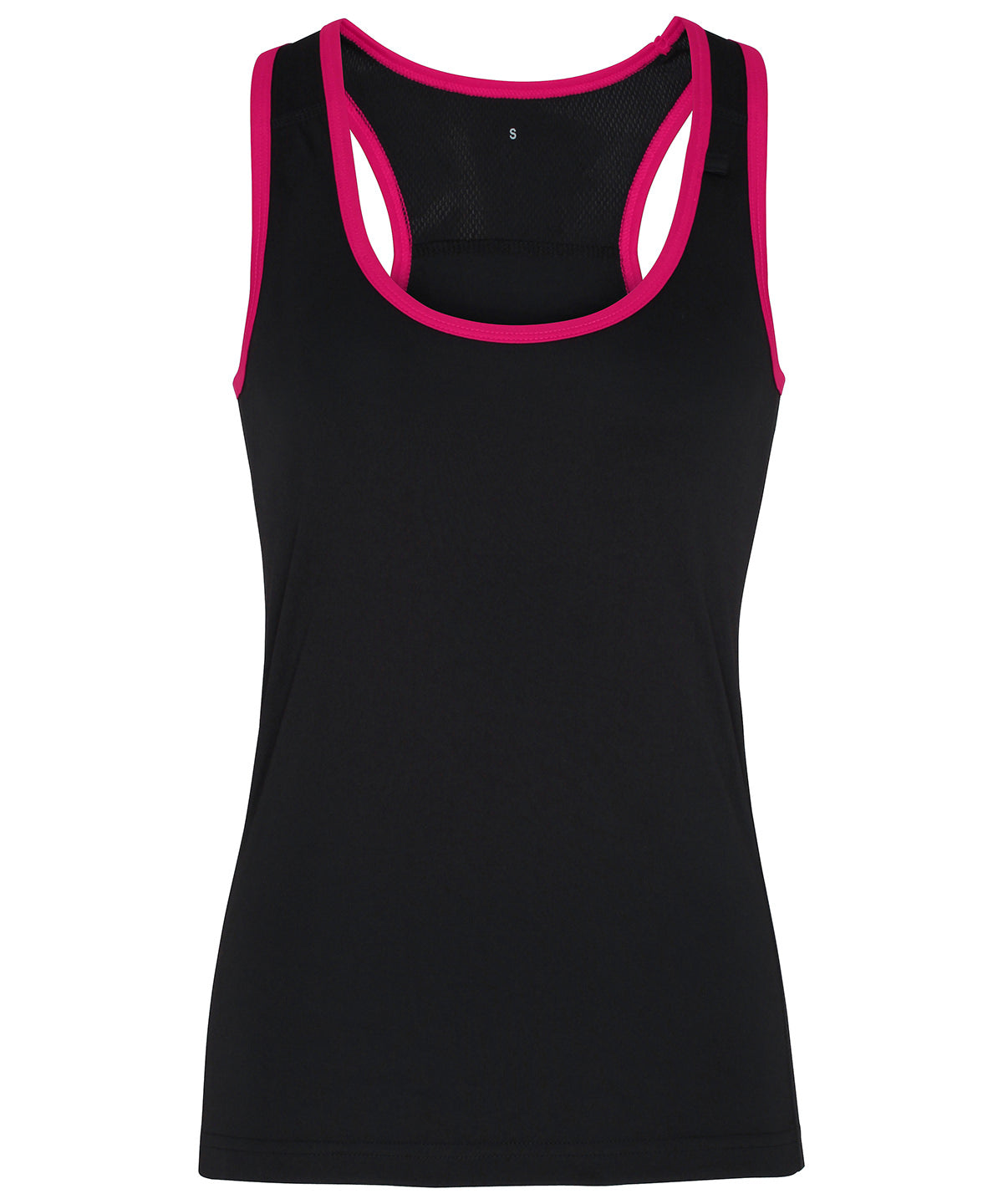 Black/Hot Pink - Women's TriDri® panelled fitness vest - GarmentEmbroidery