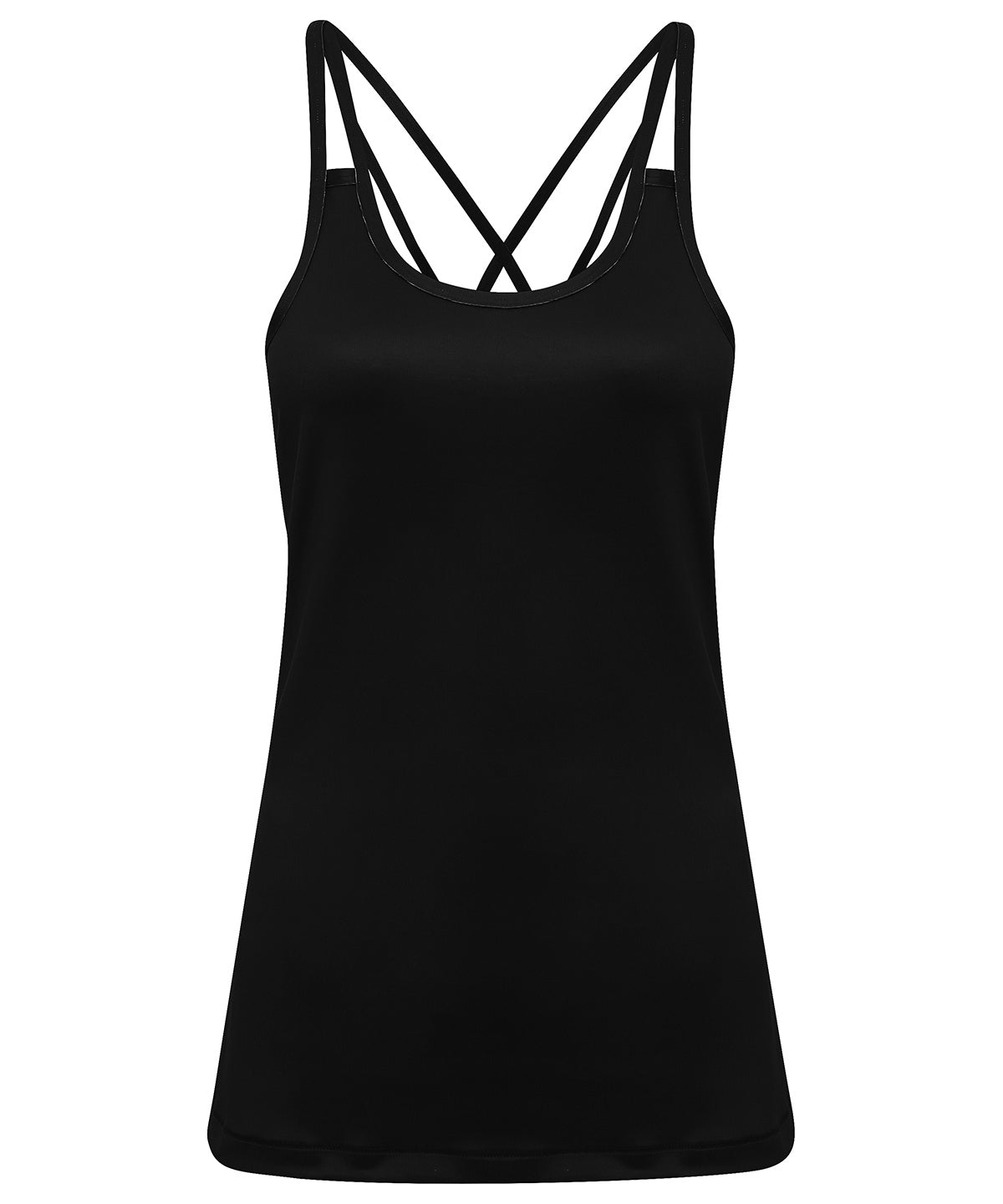 Black - Women's TriDri® 'laser cut' spaghetti strap vest - GarmentEmbroidery