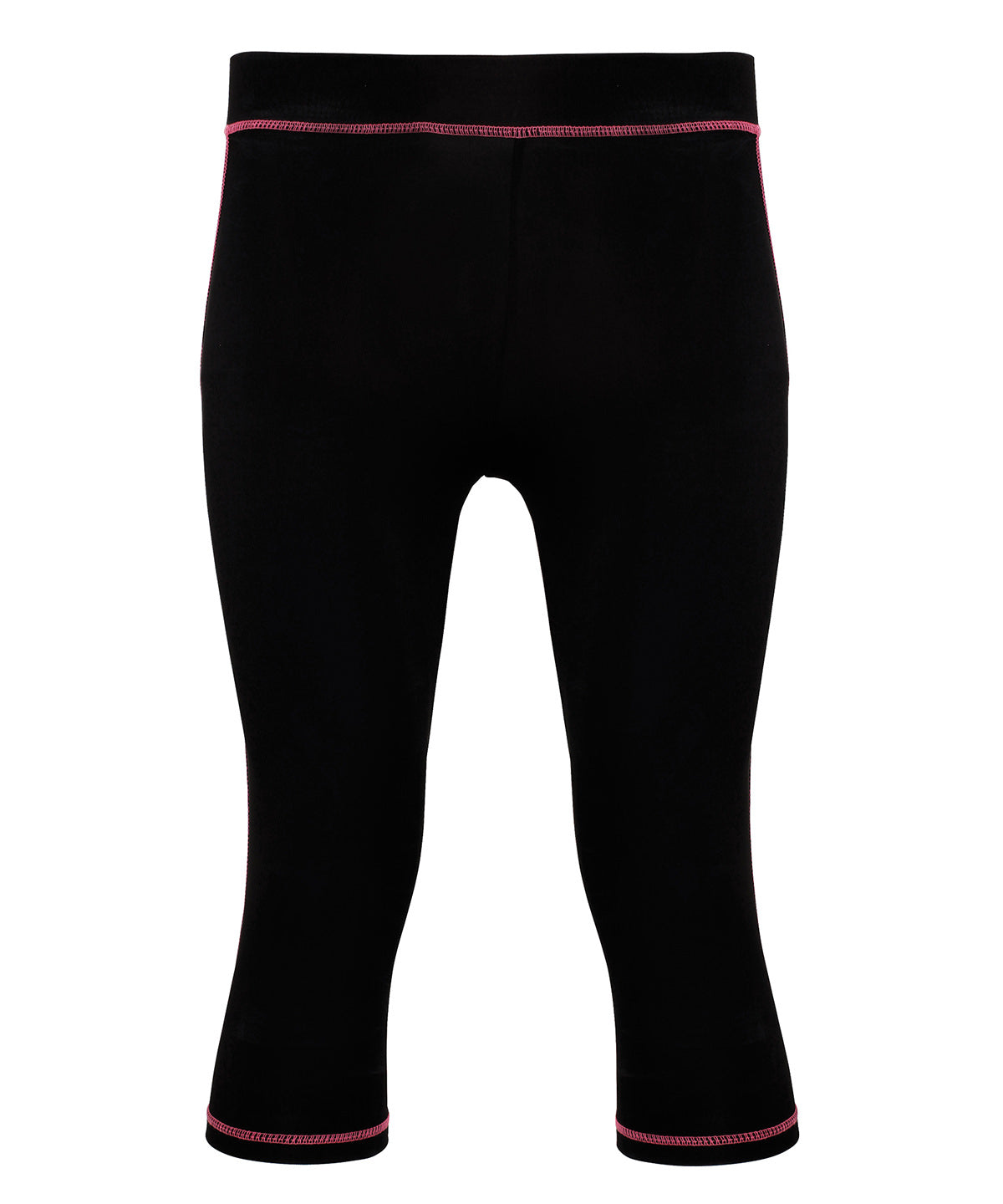 Black/Hot Pink - Women's TriDri® capri fitness leggings - GarmentEmbroidery