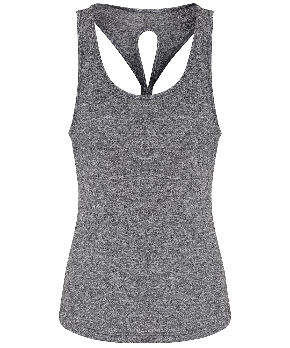 Black Melange - Women's TriDri® yoga knot vest - GarmentEmbroidery