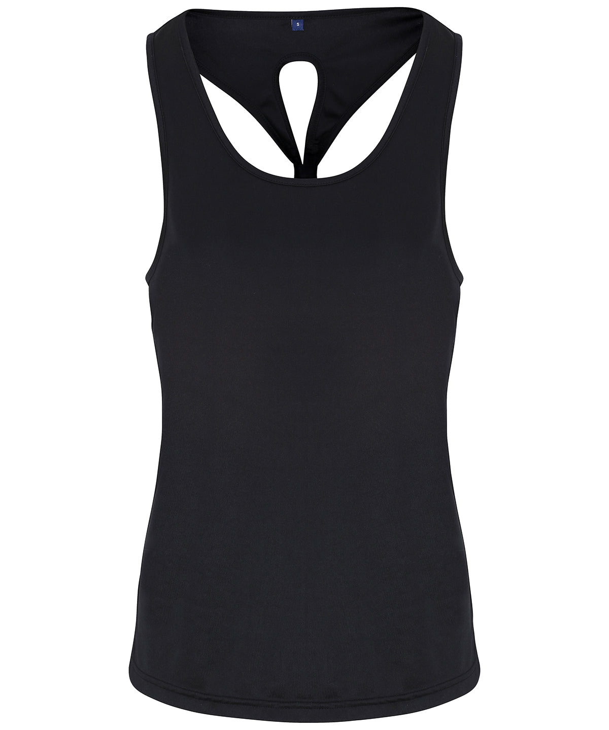 Black - Women's TriDri® yoga knot vest - GarmentEmbroidery