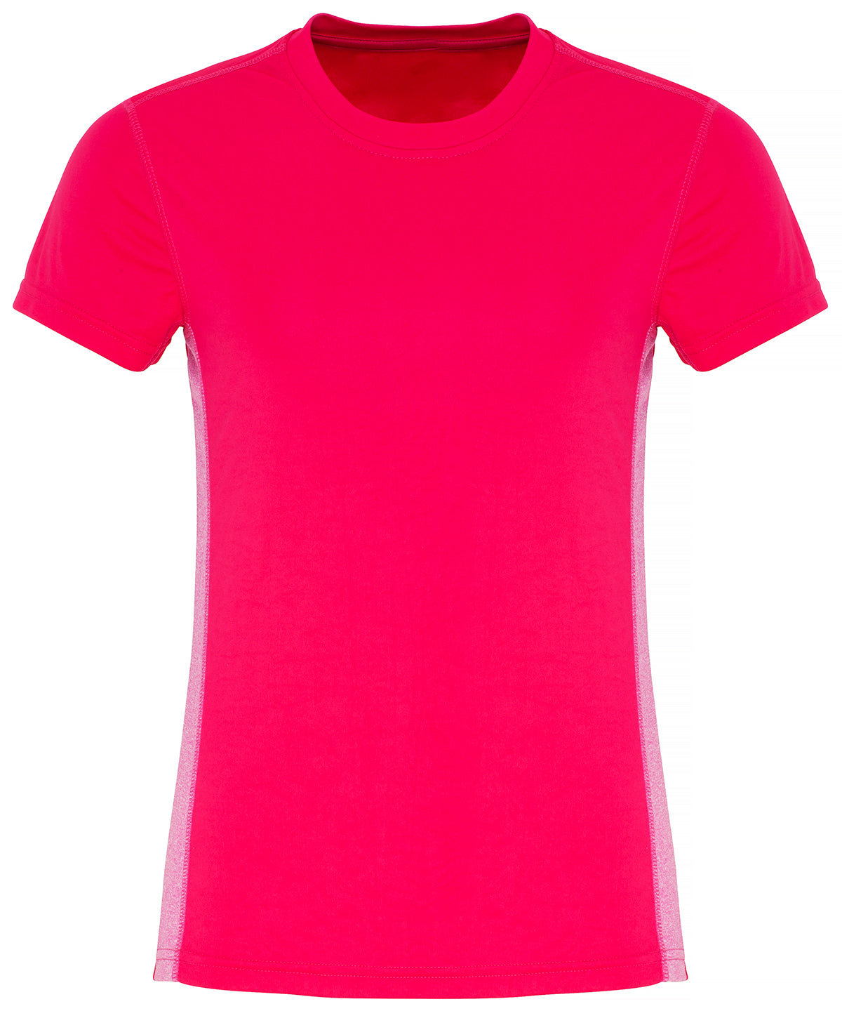 Hot Pink/Pink Melange - Women's TriDri® contrast panel performance t-shirt - GarmentEmbroidery