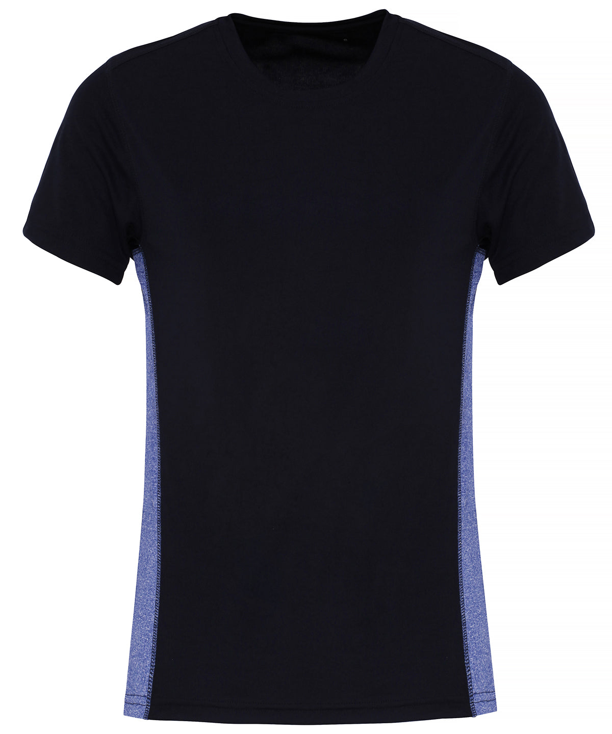 French Navy/Blue Melange - Women's TriDri® contrast panel performance t-shirt - GarmentEmbroidery