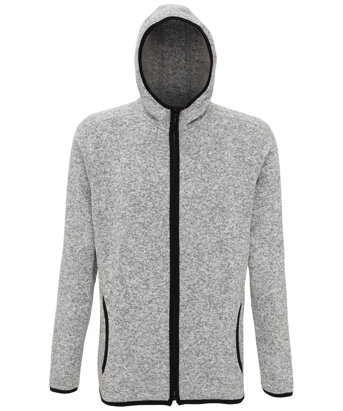 Heather Grey/Black Fleck - TriDri® Melange knit fleece jacket - GarmentEmbroidery