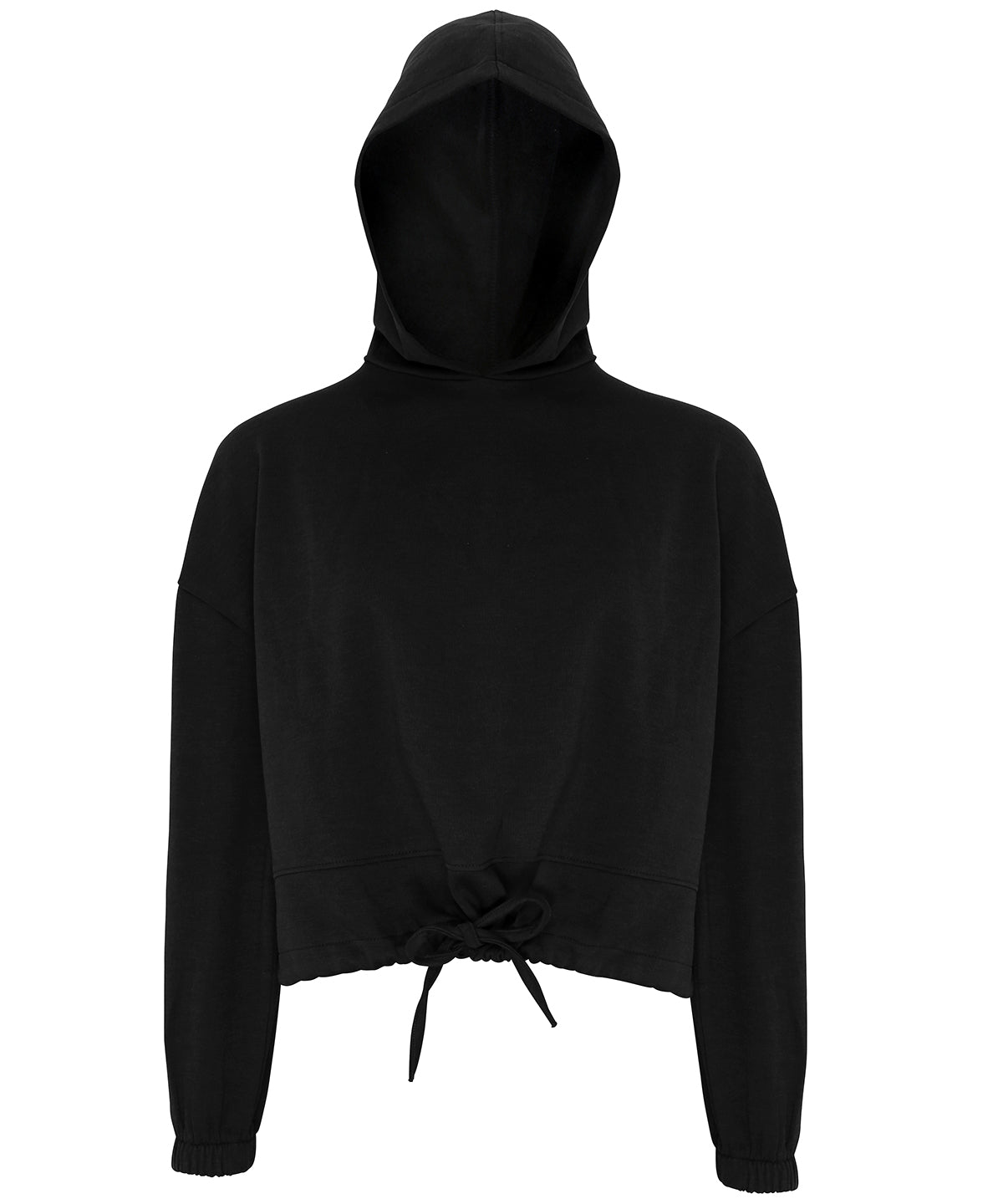 Black - Women's TriDri® cropped oversize hoodie - GarmentEmbroidery