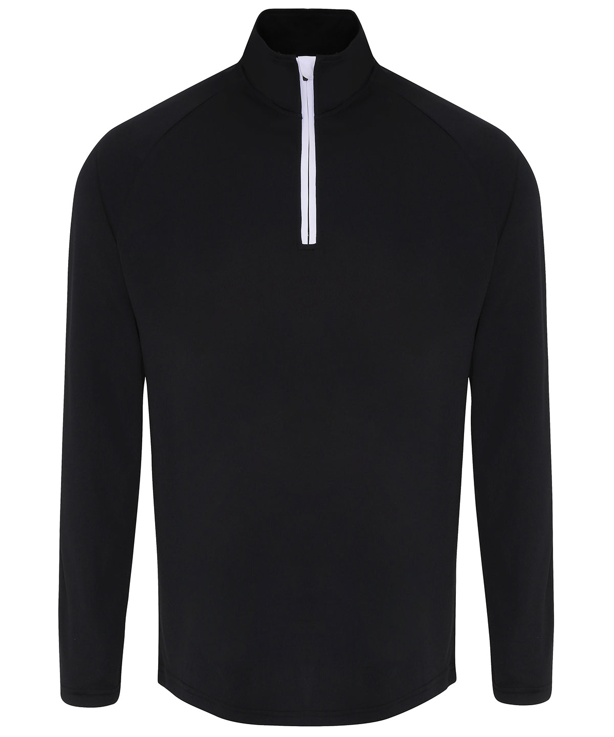 Black/White - TriDri® long sleeve performance ¼ zip - GarmentEmbroidery