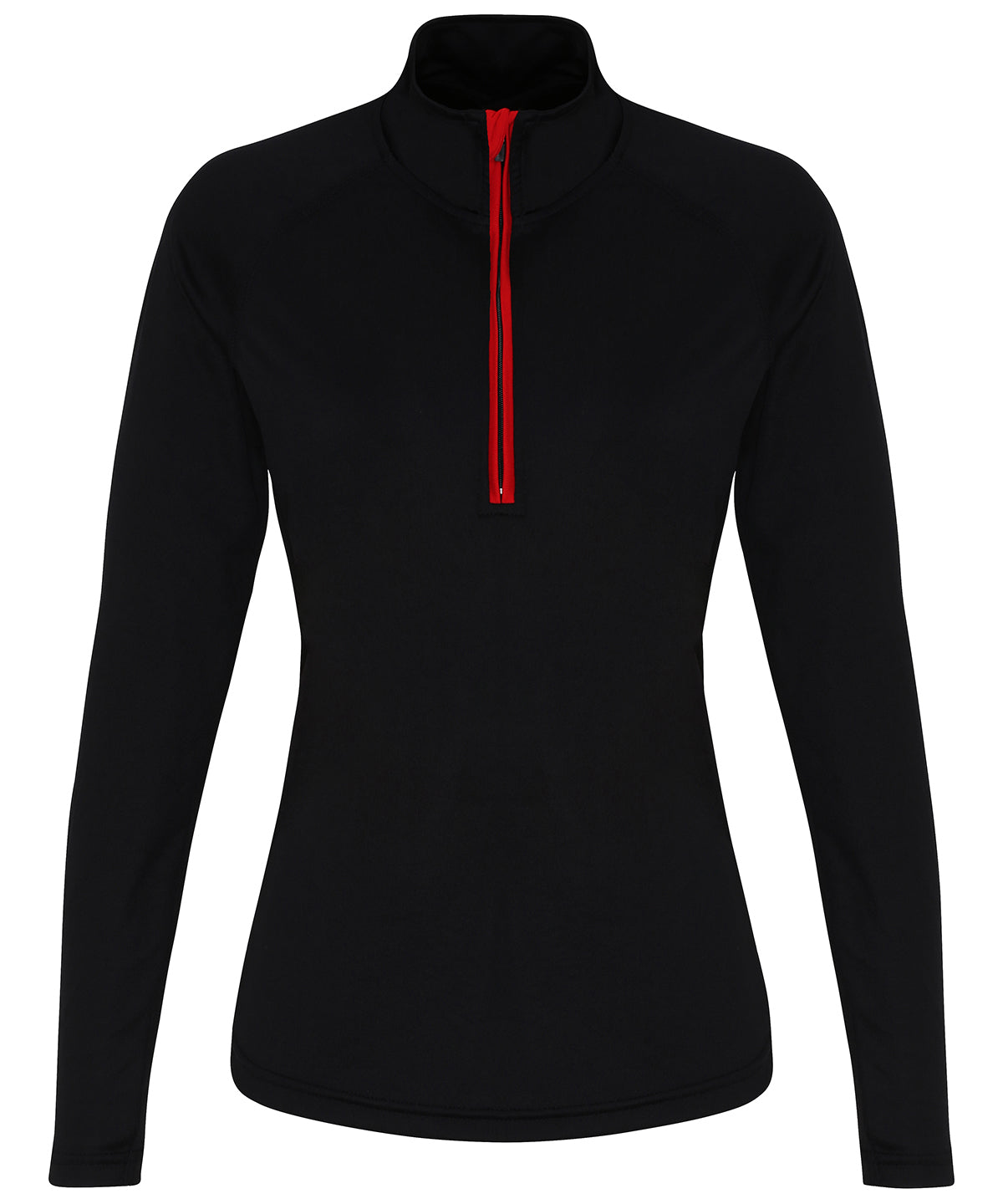 Black/Red - Women's TriDri® performance ¼ zip - GarmentEmbroidery