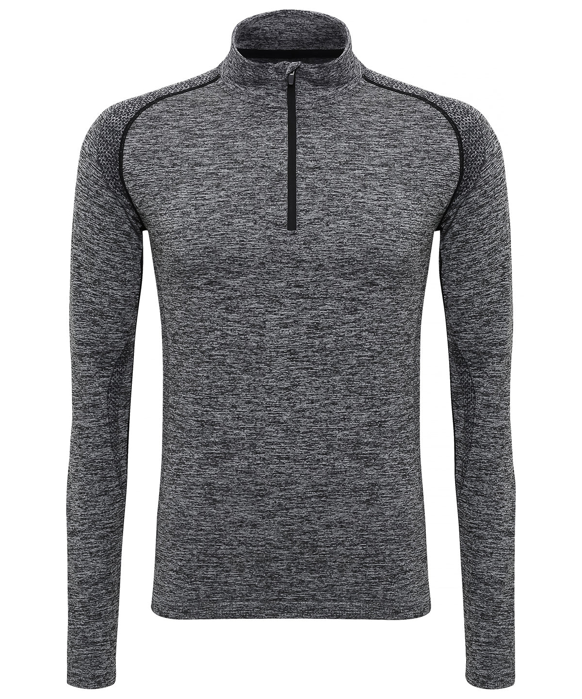 Charcoal - TriDri® Seamless '3D fit' multi-sport performance zip top - GarmentEmbroidery