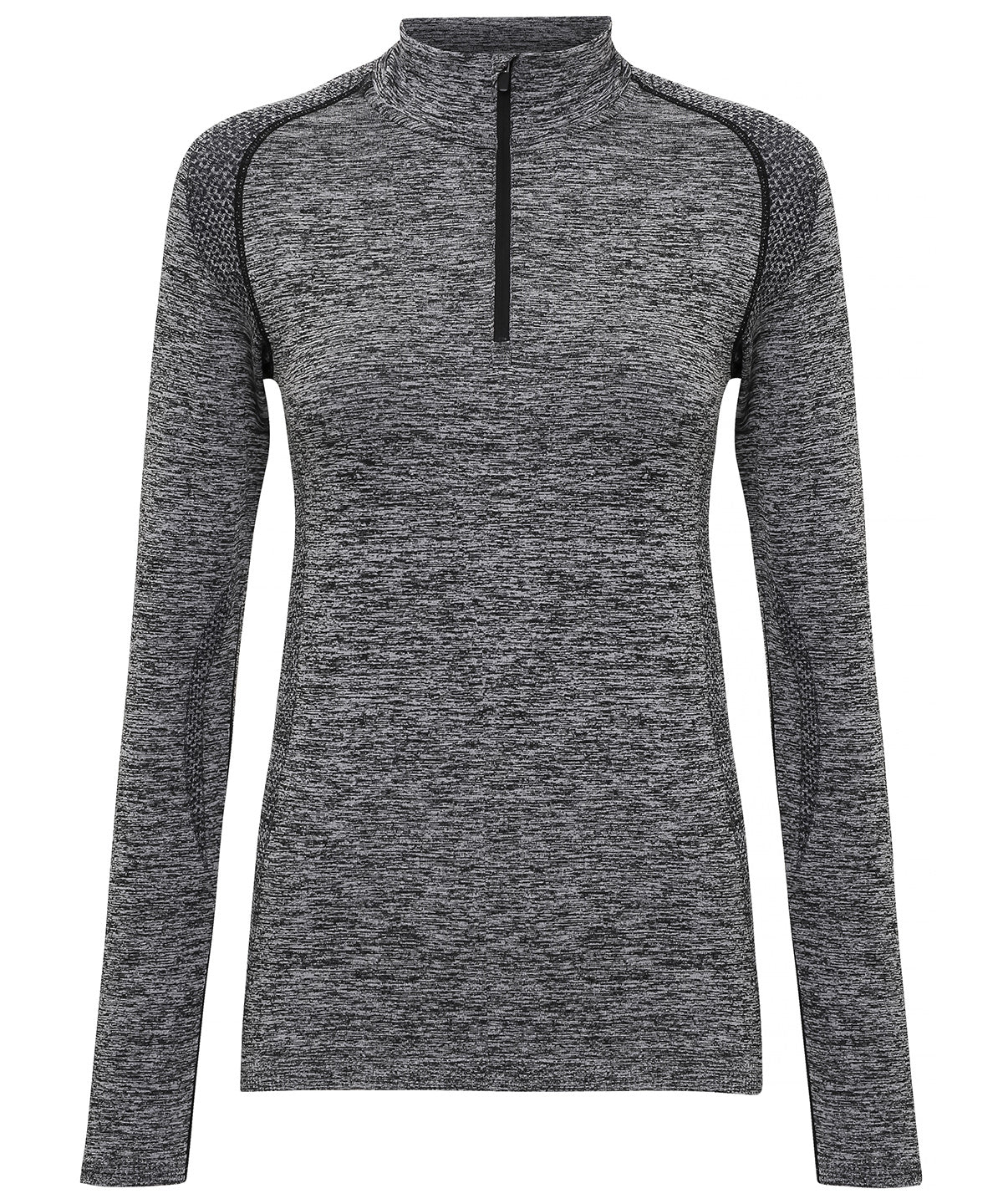 Charcoal - Women's TriDri® seamless '3D fit' multi-sport performance zip top - GarmentEmbroidery