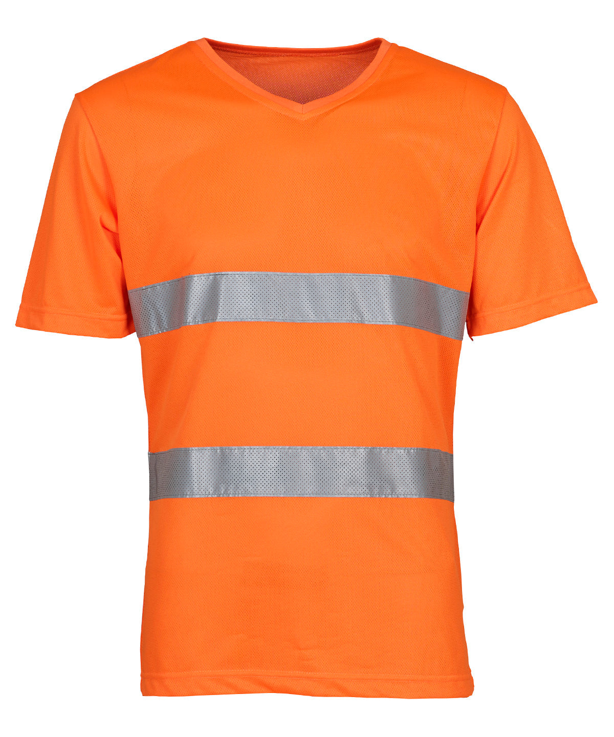 Orange - Hi-vis top cool super light v-neck t-shirt (HVJ910) - GarmentEmbroidery