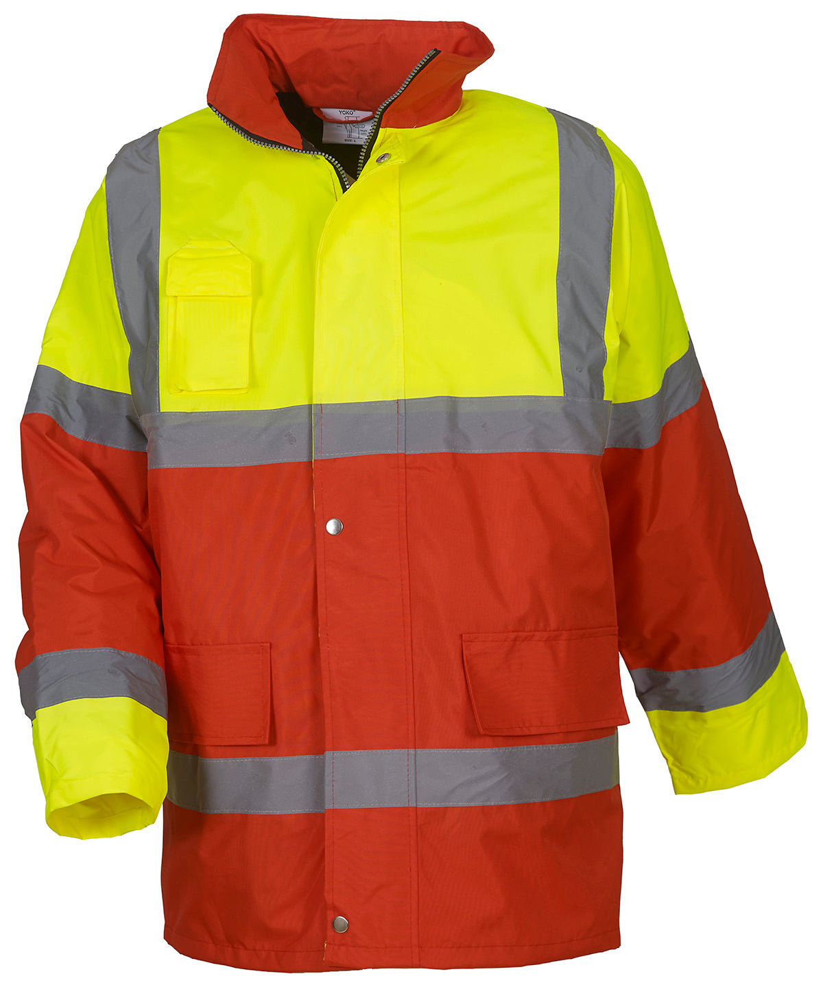 Yellow/Red - Hi-vis contrast jacket (HVP303) - GarmentEmbroidery