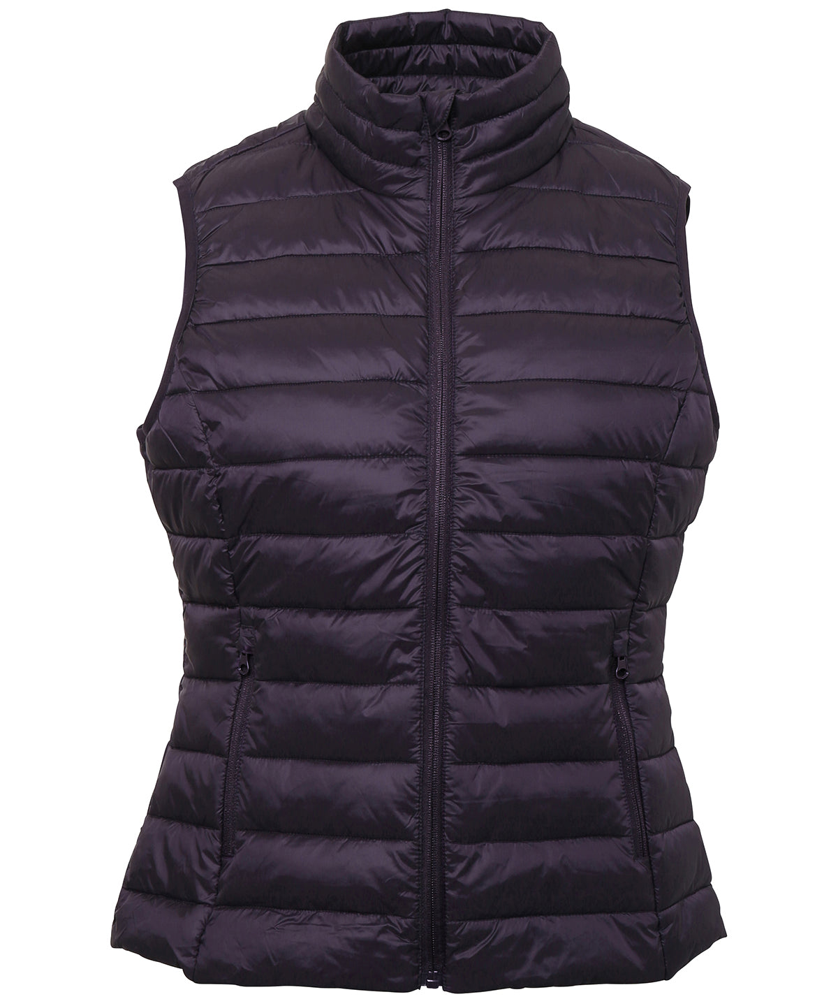 Aubergine - Women's terrain padded gilet - GarmentEmbroidery