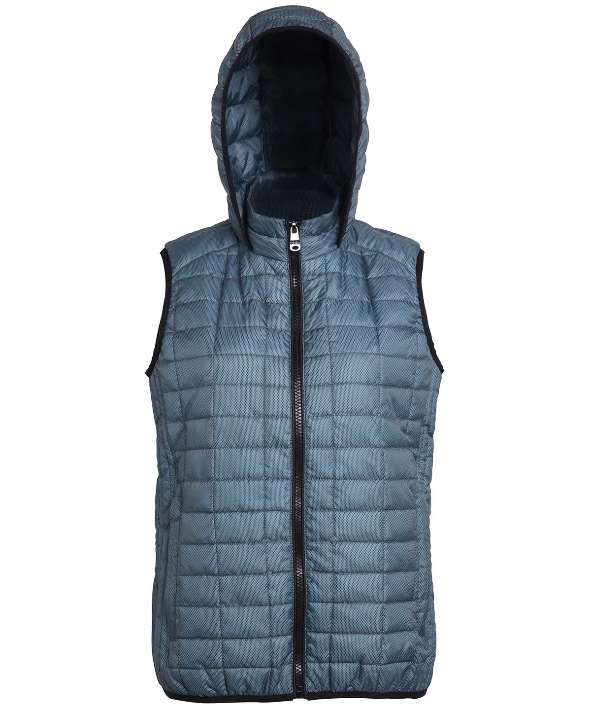 Steel - Women's honeycomb hooded gilet - GarmentEmbroidery