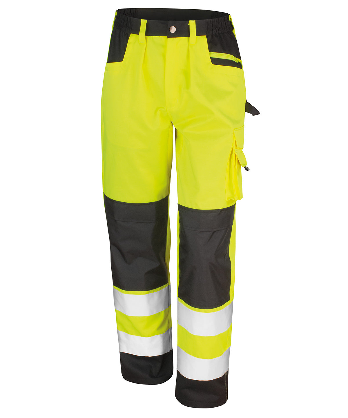 Yellow - Safety cargo trousers - GarmentEmbroidery