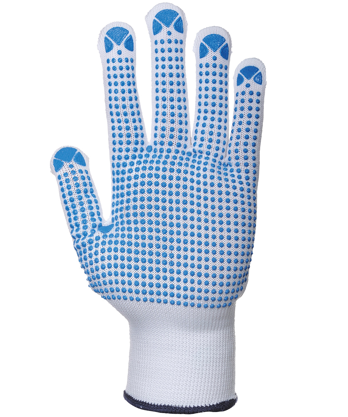 Blue/White - Nylon polka dot glove (A110) - GarmentEmbroidery