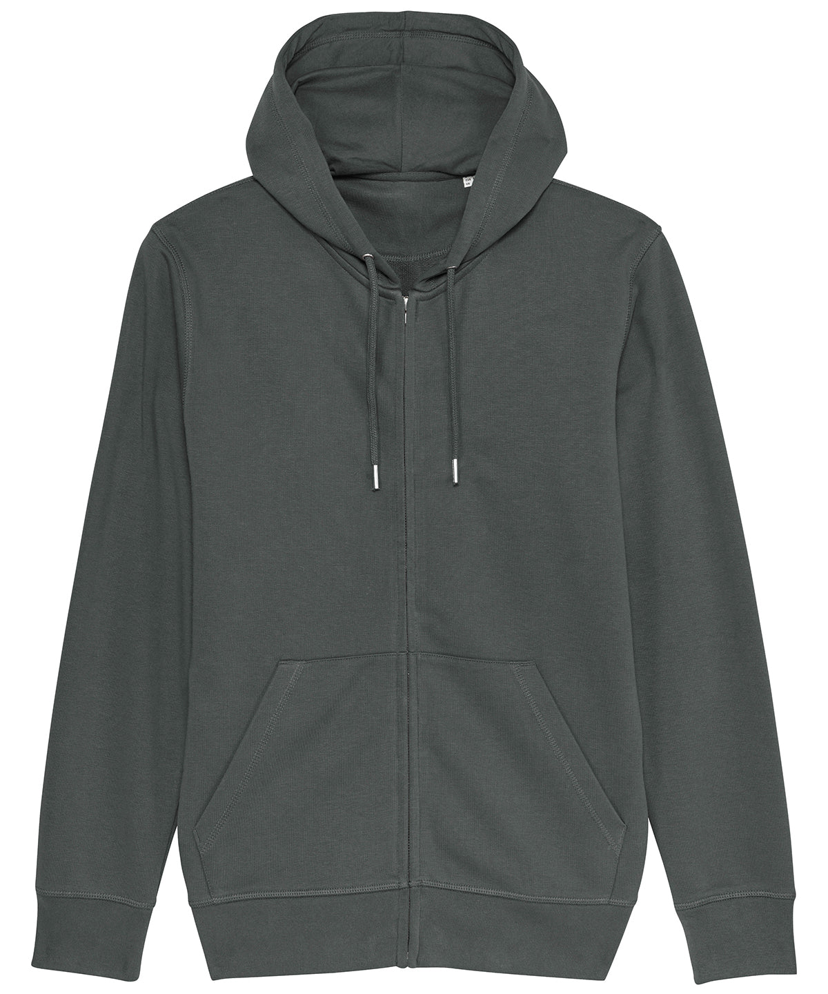 Anthracite - Unisex Connector essential zip-thru hoodie sweatshirt (STSU820) - GarmentEmbroidery