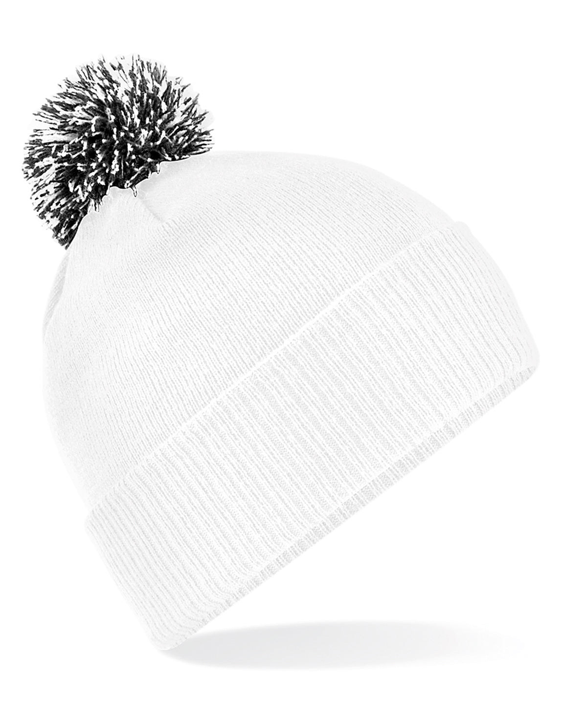 White/Black - Snowstar® beanie - GarmentEmbroidery