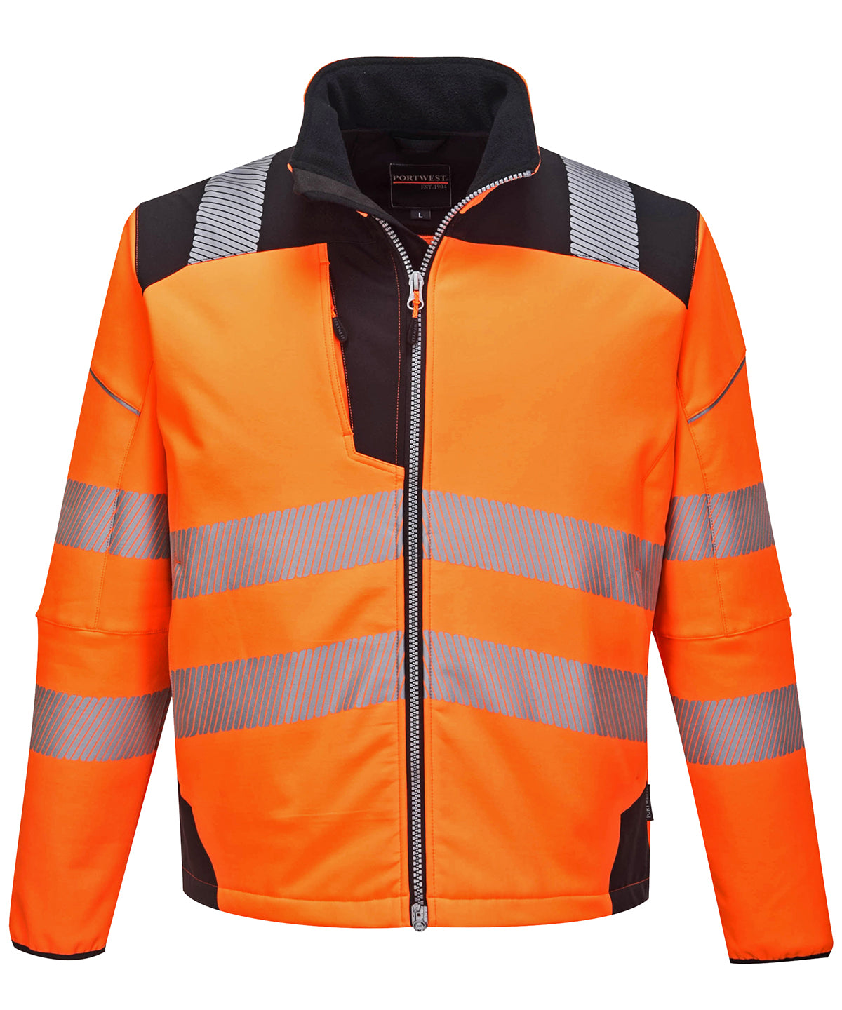 Orange/Black - PW3 Hi-vis softshell jacket (T402) - GarmentEmbroidery