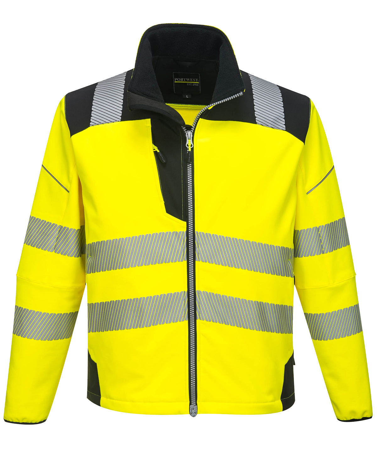 Yellow/Black - PW3 Hi-vis softshell jacket (T402) - GarmentEmbroidery