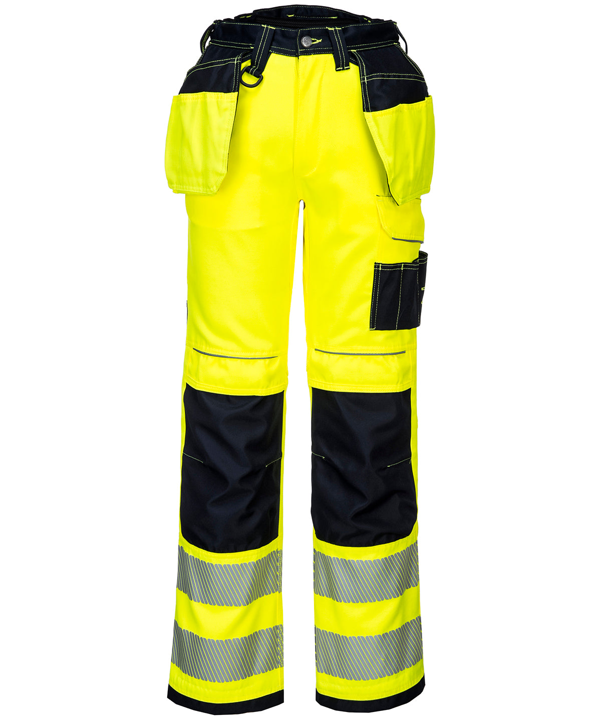 Yellow/Black - PW3 Hi-vis holster work trousers (T501) regular fit - GarmentEmbroidery