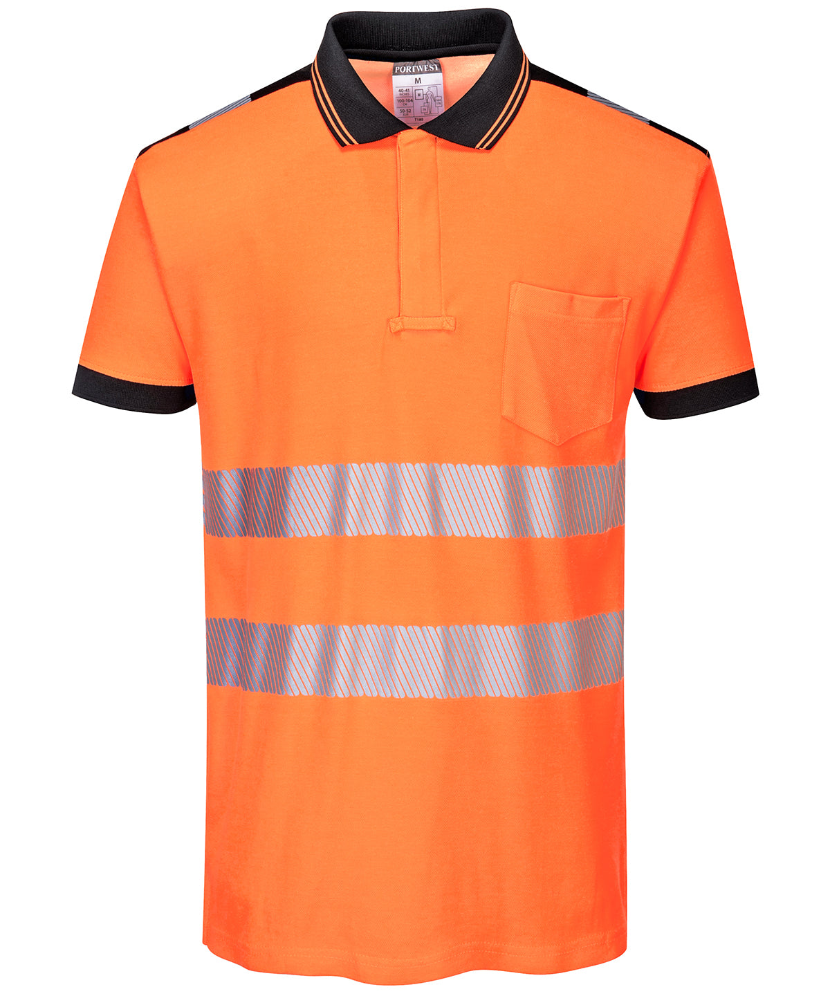 Orange/Black - PW3 Hi-vis polo shirt (T180) - GarmentEmbroidery