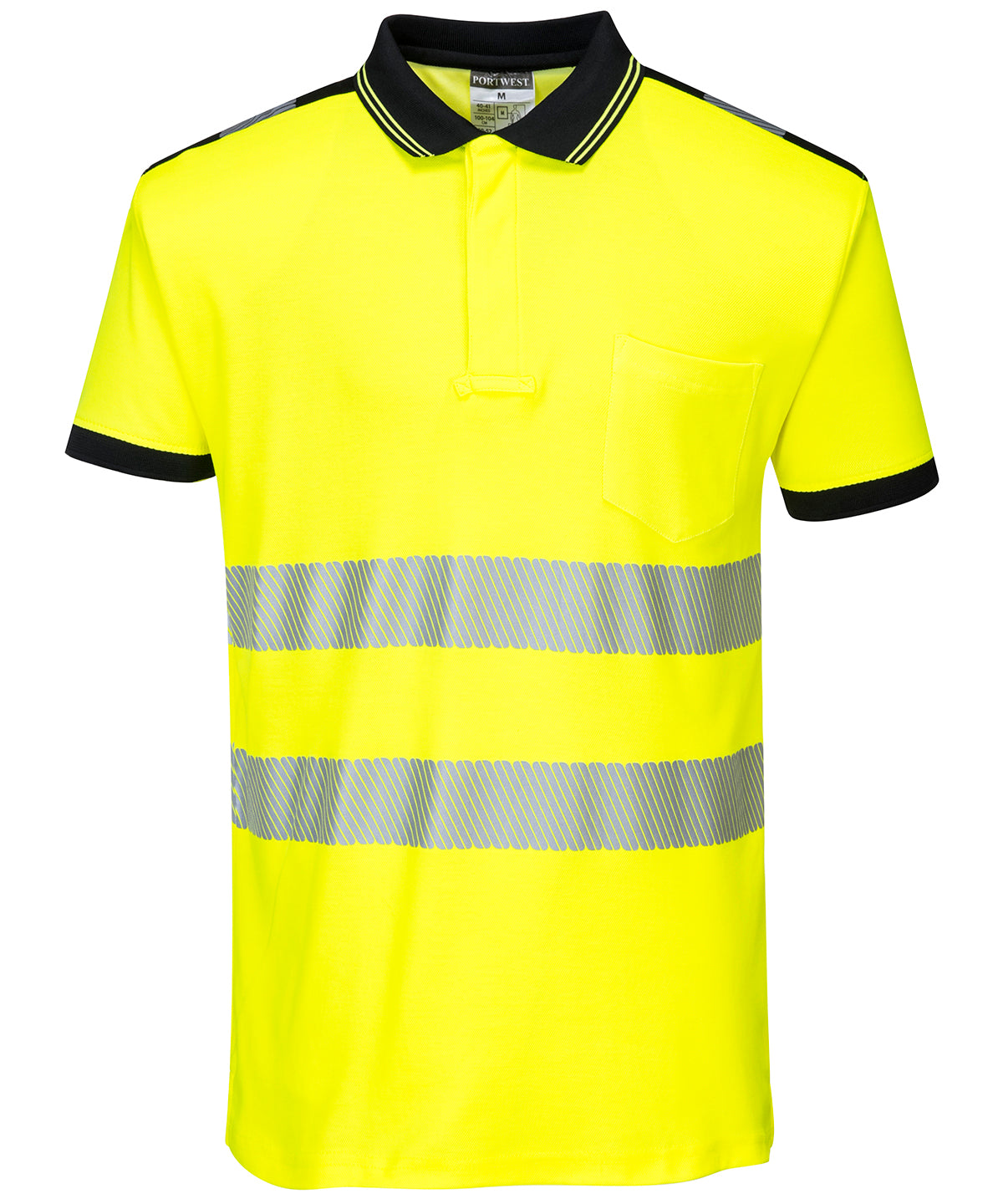 Yellow/Black - PW3 Hi-vis polo shirt (T180) - GarmentEmbroidery