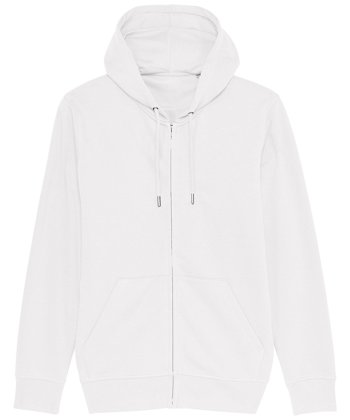 White* - Unisex Connector essential zip-thru hoodie sweatshirt (STSU820) - GarmentEmbroidery