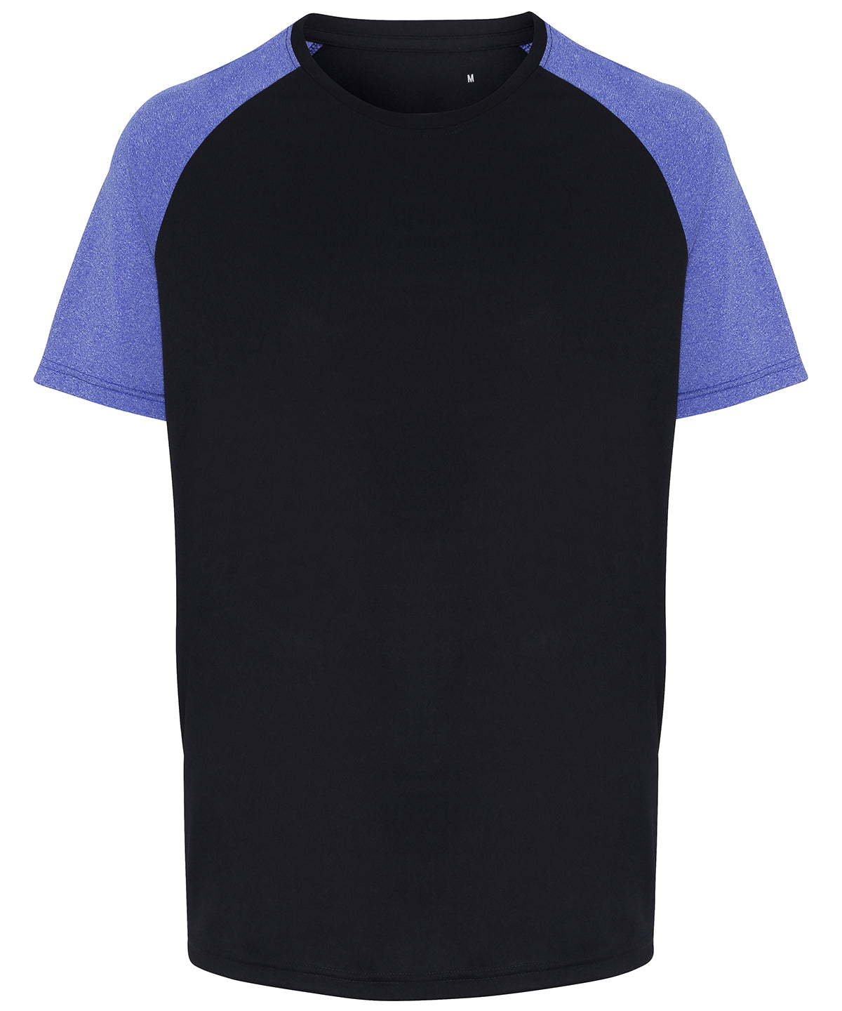 French Navy/Blue Melange - TriDri® contrast sleeve performance t-shirt - GarmentEmbroidery