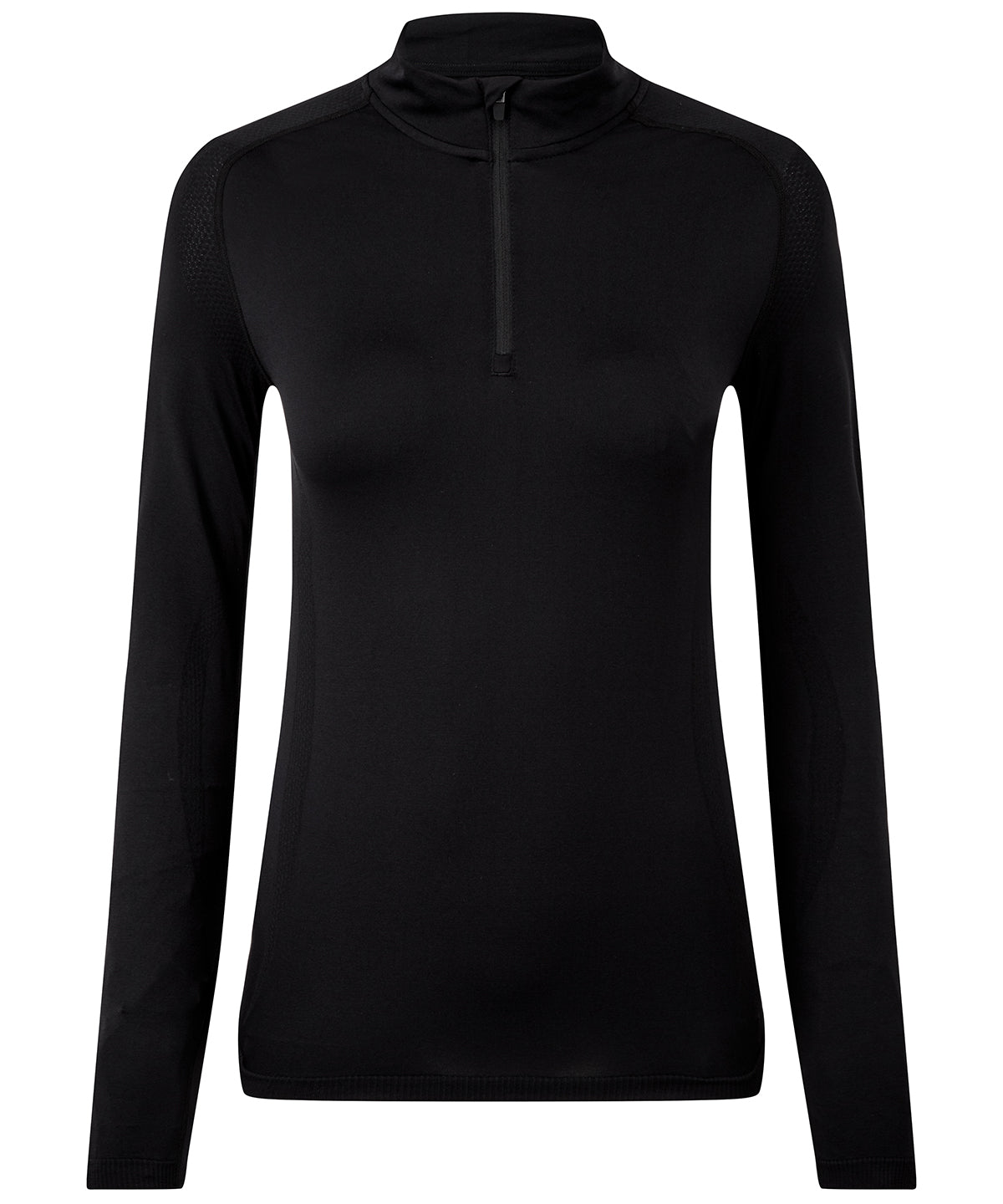 Full Black* - Women's TriDri® seamless '3D fit' multi-sport performance zip top - GarmentEmbroidery