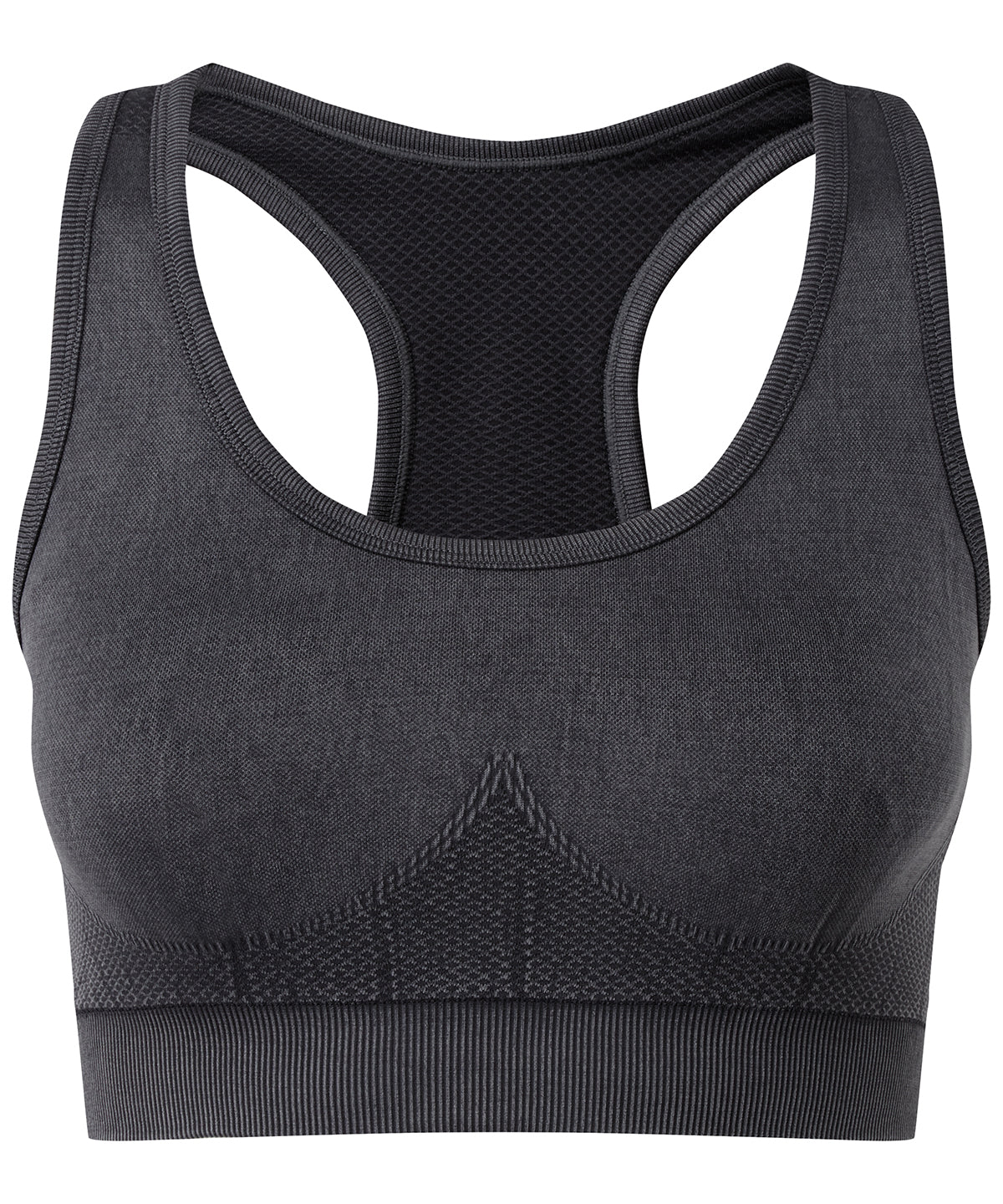 Black Denim - TriDri® seamless '3D fit' multi-sport denim look bra - GarmentEmbroidery