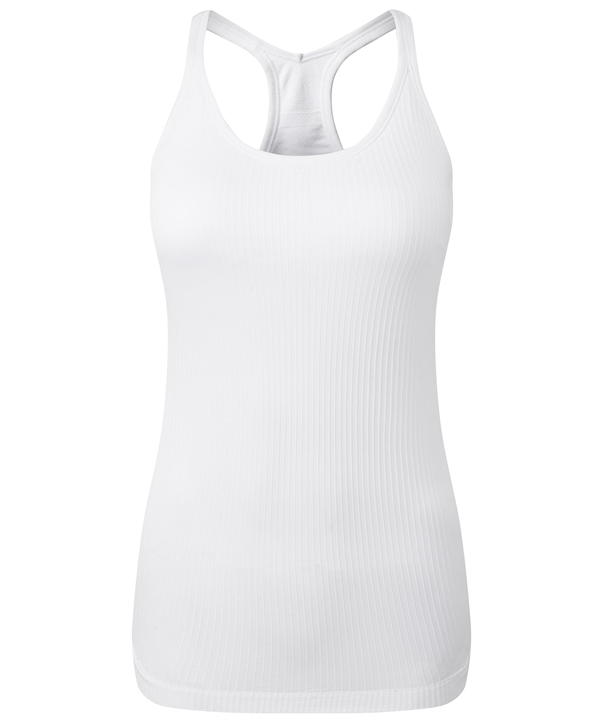 White - Women's TriDri® seamless '3D fit' multi-sport sculpt vest with secret support - GarmentEmbroidery