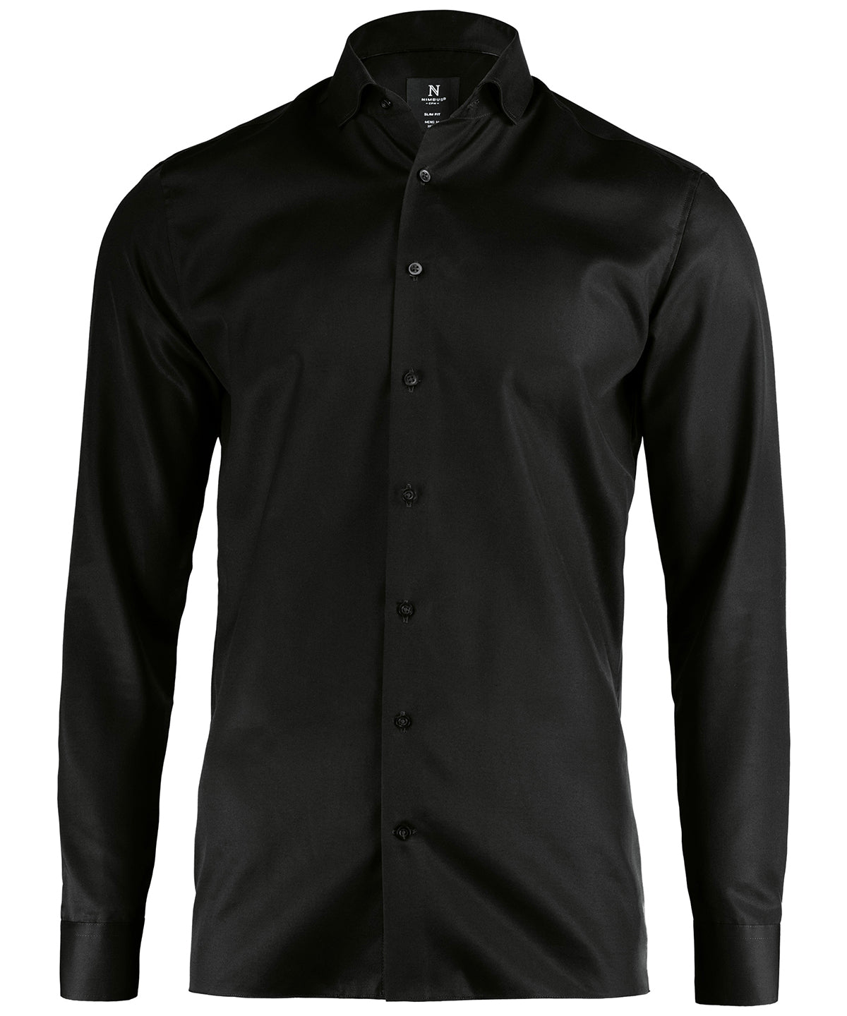 Black - Portland slim fit shirt - GarmentEmbroidery