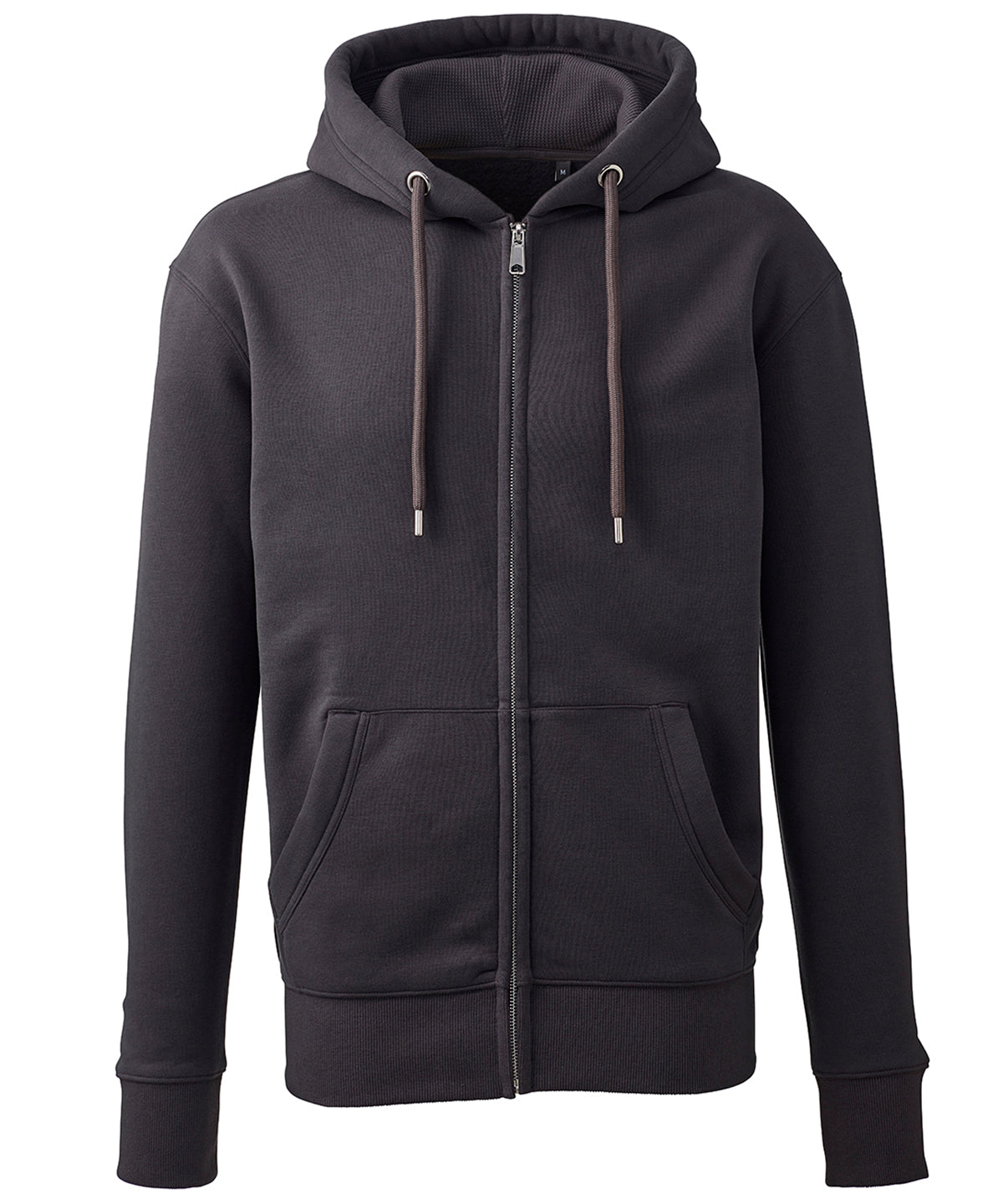 Charcoal - Men's Anthem full-zip hoodie - GarmentEmbroidery