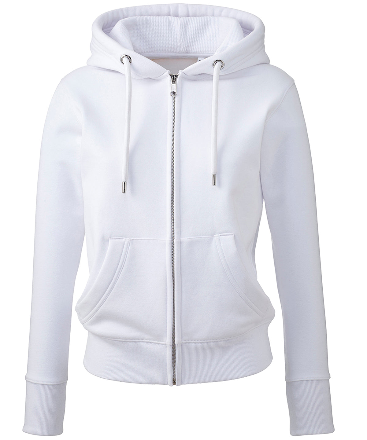 White - Women's Anthem full-zip hoodie - GarmentEmbroidery