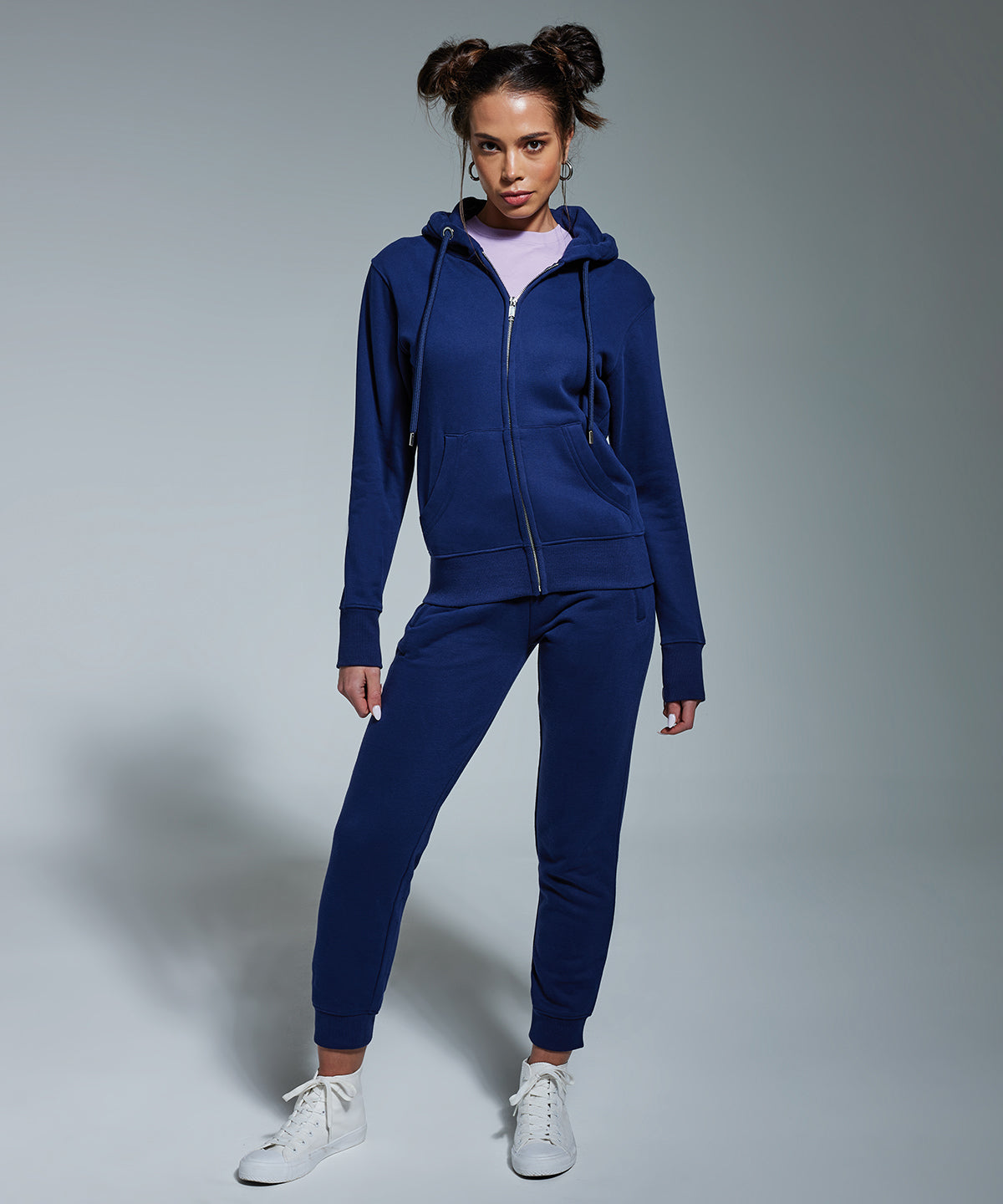 Navy - Women's Anthem full-zip hoodie - GarmentEmbroidery