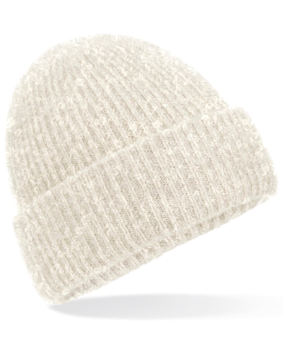 Almond Marl - Cosy ribbed beanie - GarmentEmbroidery