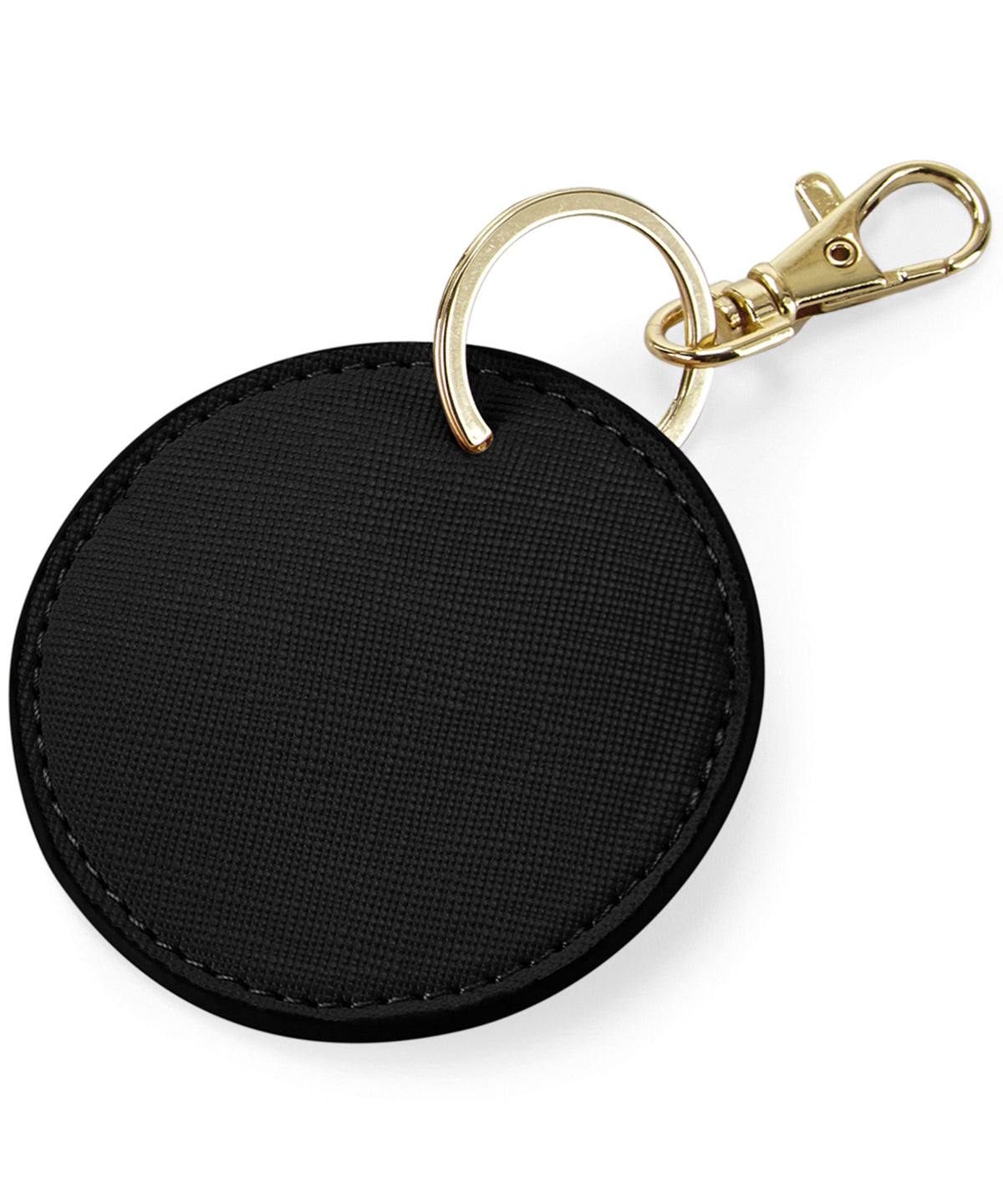 Black - Boutique circular keyclip - GarmentEmbroidery