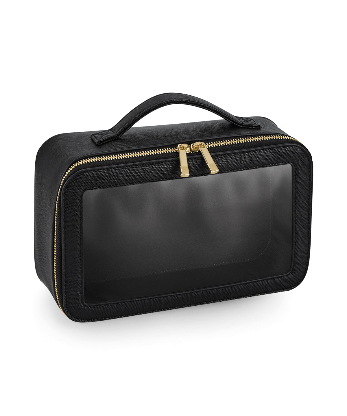 Black - Boutique clear window travel case - GarmentEmbroidery